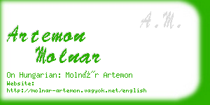 artemon molnar business card